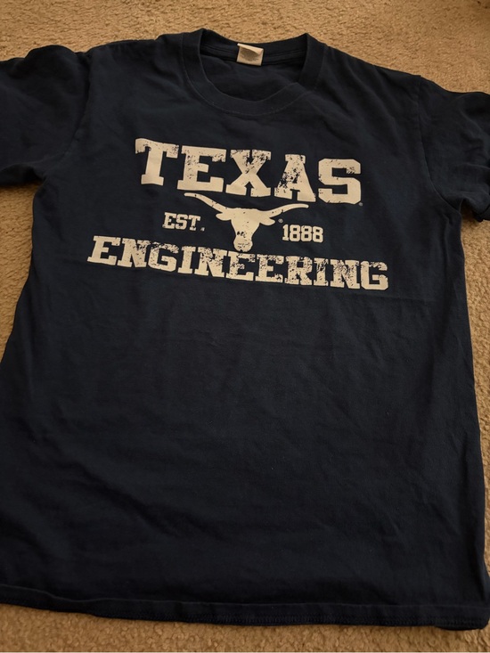 Tops - Texas longhorns Engineering Graphic Tee - Navy with White Print